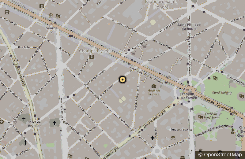 Plan d'accès — Paris Elysées Club, 34 rue Marbeuf